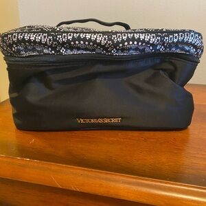 Victoria’s Secret Black Travel Panty & Bra Satin Carry Case Bag